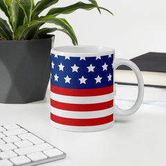 USA Flag Ceramic Coffee Mug