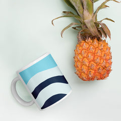 Ceramic Mug - Abstract Waves Patterned for Coffee and Tea Lovers