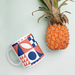 Geometric Print Ceramic Coffee mug