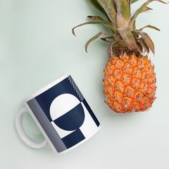 Black and White Geometric Pattern Ceramic Coffee mug