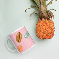 Macaroons Pattern Ceremic Coffee Mug