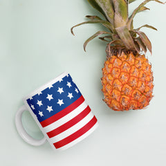 USA Flag Ceramic Coffee Mug