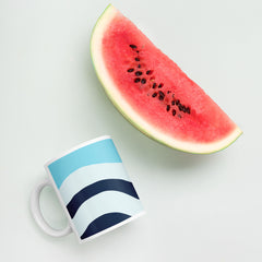 Ceramic Mug - Abstract Waves Patterned for Coffee and Tea Lovers