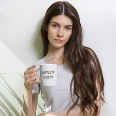 Caffeine Queen: White Ceramic Mug