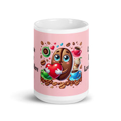 Coffee Date Pink Ceramic Mug: Because Love Brews Here