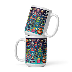 Retro Gamer Pixel Art Ceramic Mug
