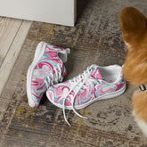 Lightweight Women’s Athletic Sporty Shoes - Marble Pink Pattern
