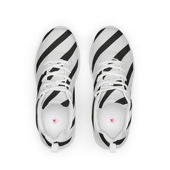 Lightweight Women’s Athletic Sporty Shoes - Monochromatic Geometric Pattern