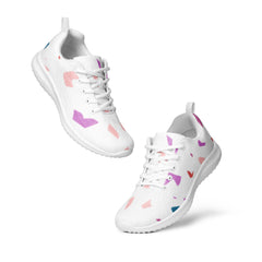 Lightweight Women’s Athletic Sporty Shoes - Terrazzo Shapes Pattern