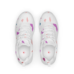 Lightweight Women’s Athletic Sporty Shoes - Terrazzo Shapes Pattern