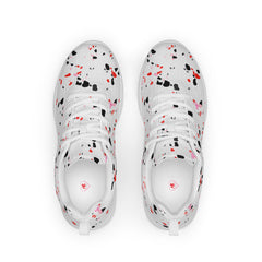 Lightweight Women’s Athletic Sporty Shoes - Colorful Terrazzo Pattern