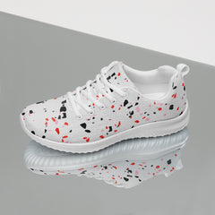 Lightweight Women’s Athletic Sporty Shoes - Colorful Terrazzo Pattern