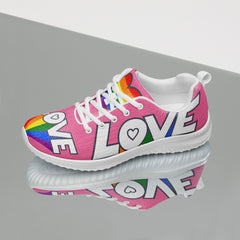 Lightweight Women’s Athletic Shoes Love and Rainbow Pride Colors