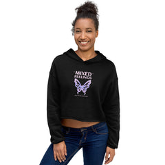 Women’s Cropped Hoodie Y2K Style Chromatic Butterfly