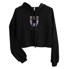 Women’s Cropped Hoodie Y2K Style Chromatic Butterfly