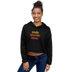 Smile Sparkle Shine - Women’s Cropped Hoodie