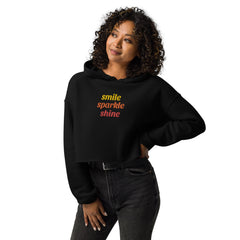 Smile Sparkle Shine - Women’s Cropped Hoodie
