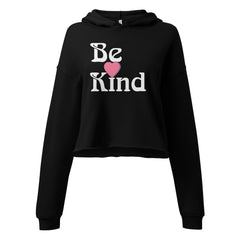 Women’s Cropped Hoodie - Be Kind Slogan