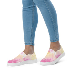ColorRush Women’s slip-on canvas shoes - Tie-Dye Patterned