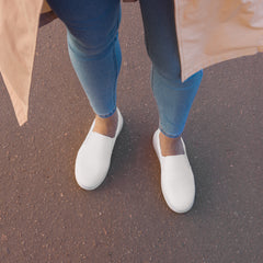 Women’s slip-on canvas shoes White