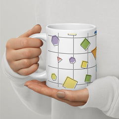 Geometric Design Ceramic Coffee Mug