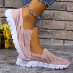 Breathable Women's Mesh Round Toe Slip-Ons