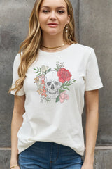 Full Size Skull Graphic Cotton Tee