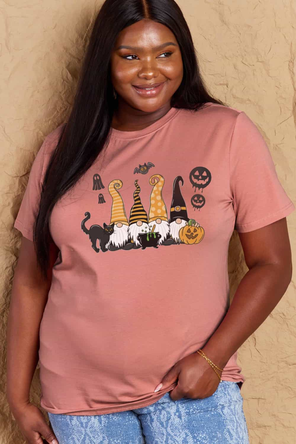 Women’s Casual Cotton T-Shirt - Halloween Theme Graphic