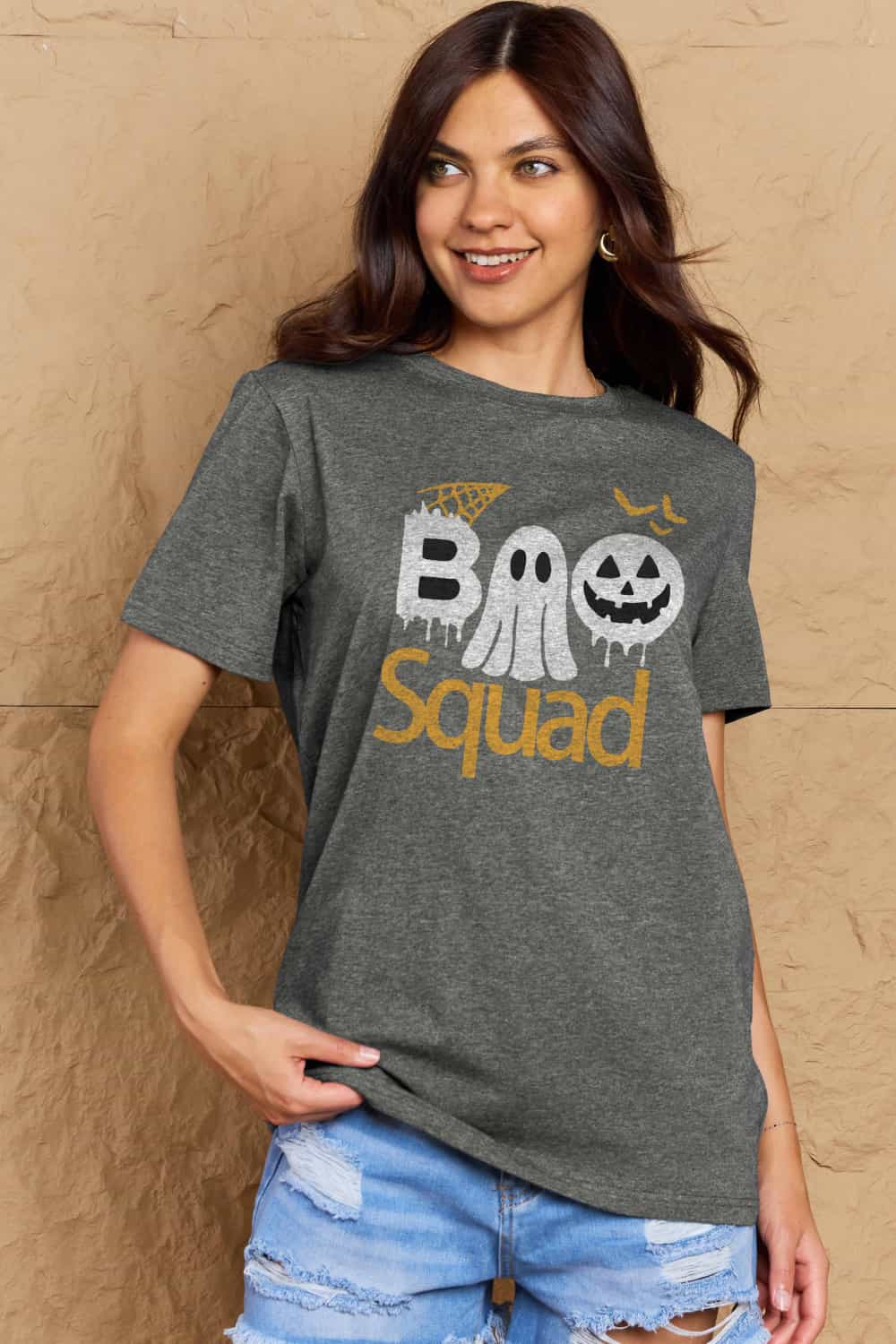 Full Size BOO SQUAD Graphic Cotton T-Shirt