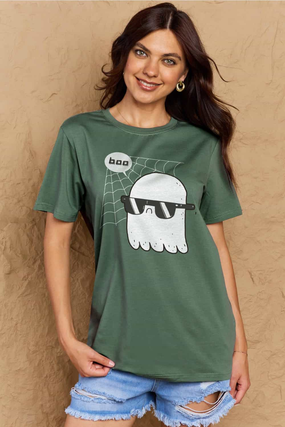 Full Size BOO Graphic Cotton T-Shirt