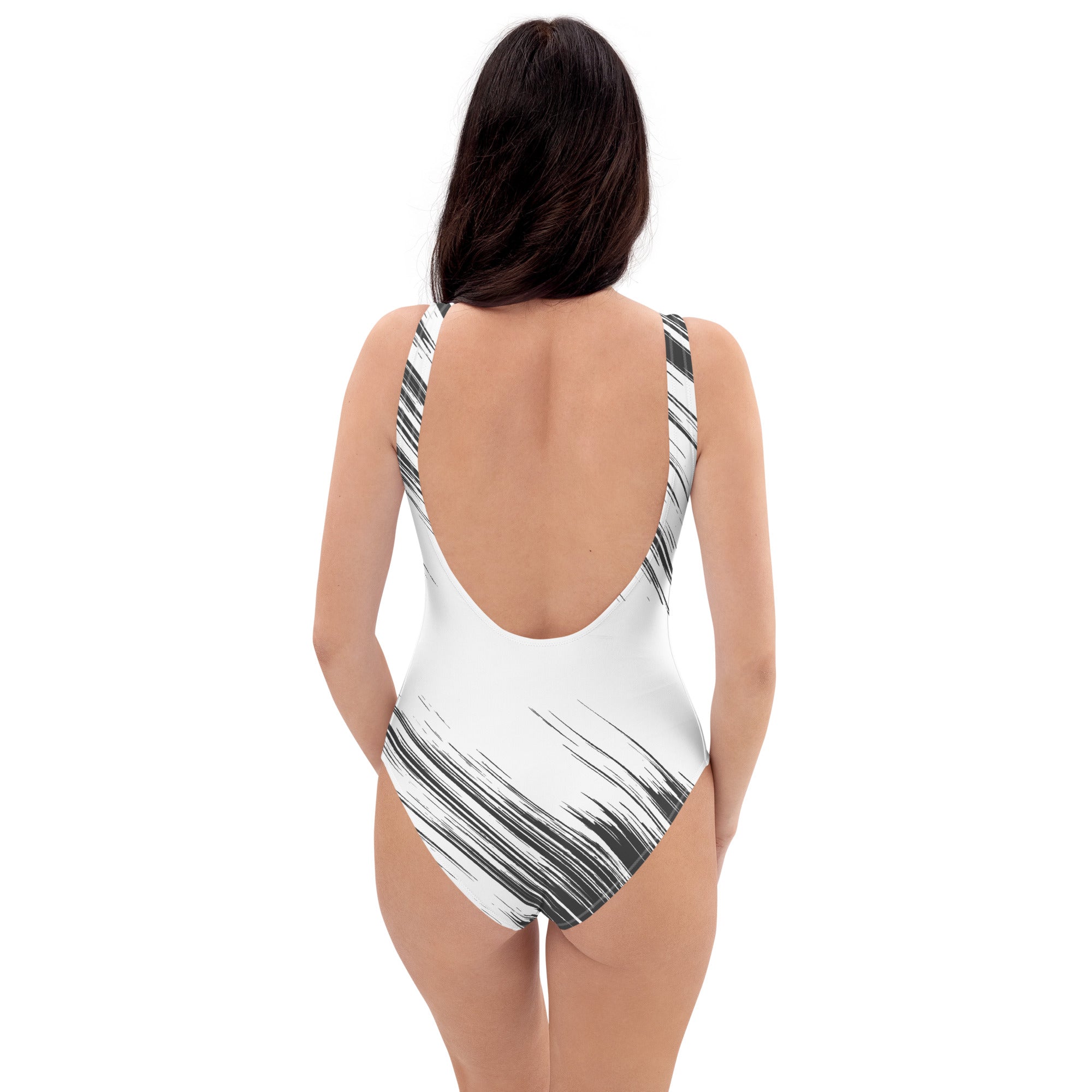 Abstract Design One-Piece Swimsuit - Stylish, Comfortable, and Durable Swimwear for All