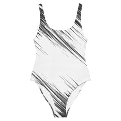 Abstract Design One-Piece Swimsuit - Stylish, Comfortable, and Durable Swimwear for All