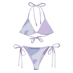 Abstract Pattern Recycled String Bikini: UPF 50+ Protection