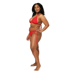 Alizarin Recycled String Bikini: UPF 50+ Protection