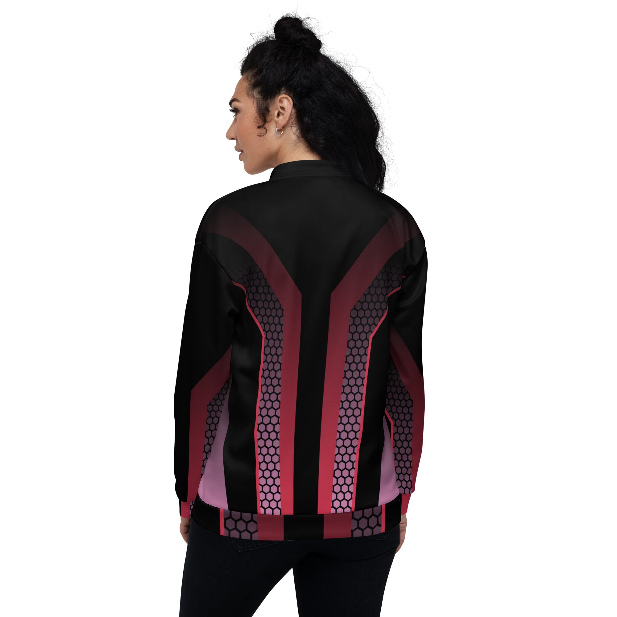 Geometric Design Unisex Bomber Jacket - Stylish, Comfortable, and Durable Fashion Statement for All