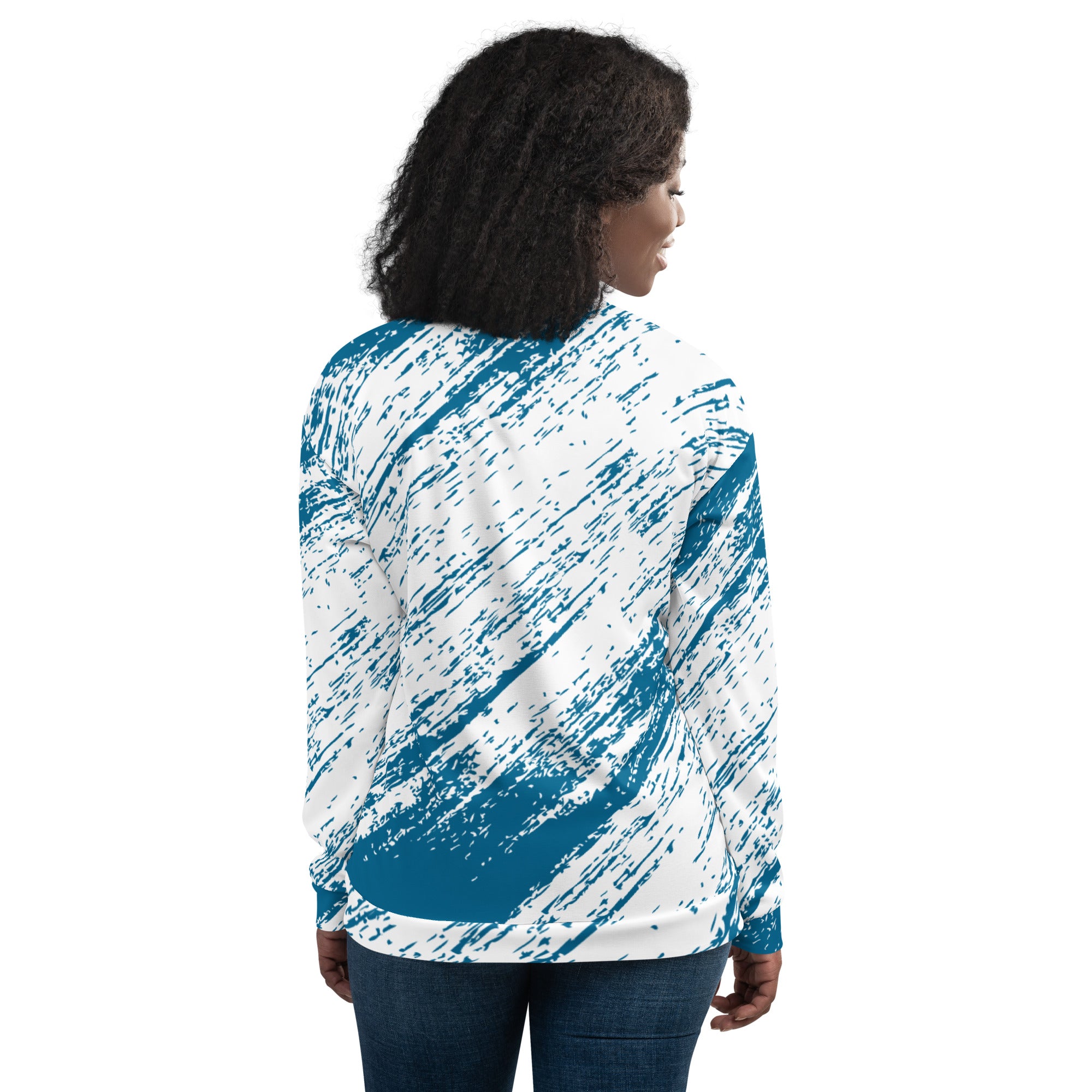 Unisex Bomber Jacket Abstract Design - Artistic, Comfortable, And Durable Fashion Statement