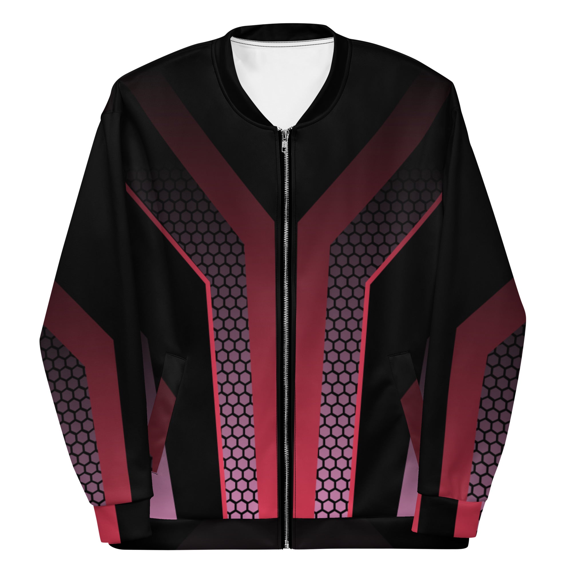 Geometric Design Unisex Bomber Jacket - Stylish, Comfortable, and Durable Fashion Statement for All