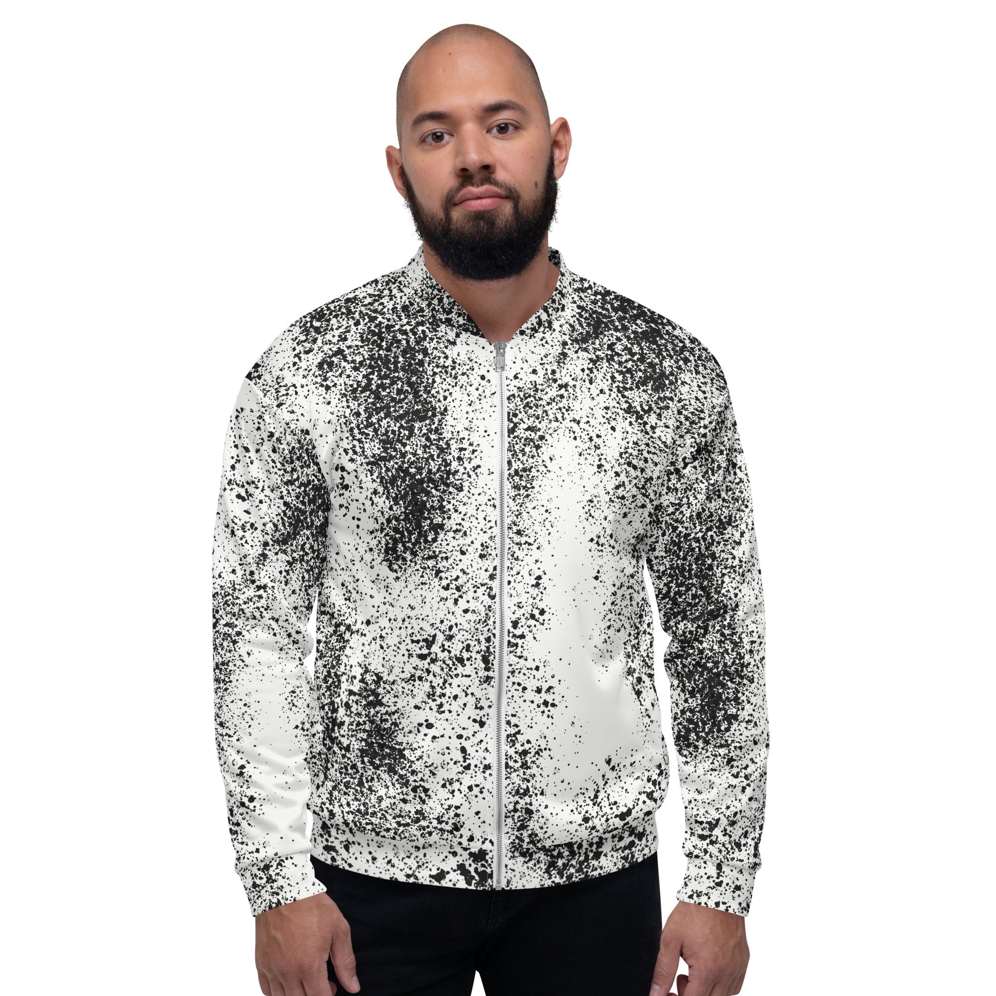 Spray Design Pattern Unisex Bomber Jacket - Stylish, Comfortable, and Durable Fashion Statement for All