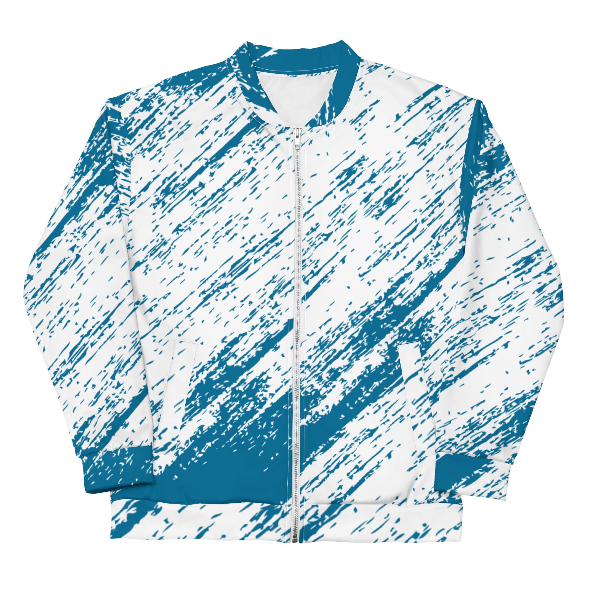 Unisex Bomber Jacket Abstract Design - Artistic, Comfortable, And Durable Fashion Statement