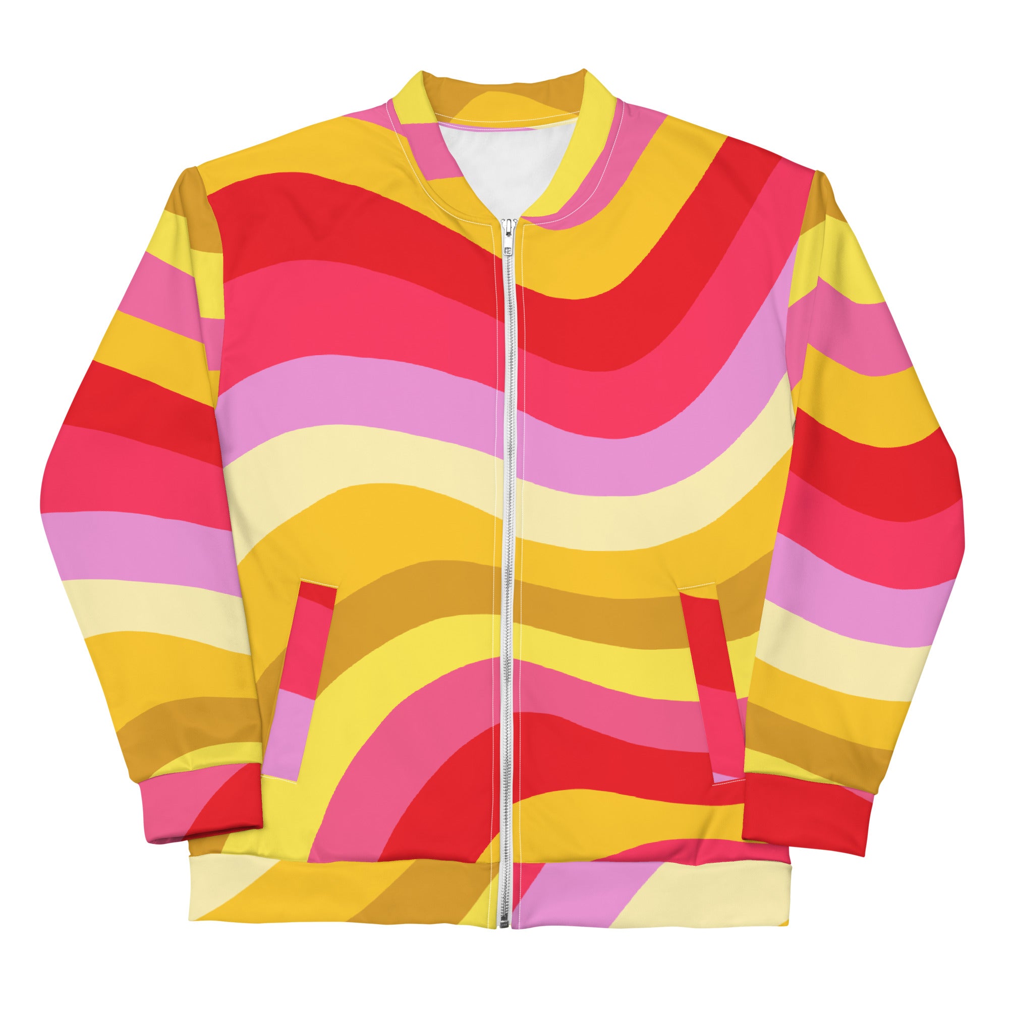 Colorful Unisex Bomber Jacket Hand-Sewn, And Oeko- Tex 100 Certified