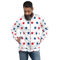 Stars Unisex Bomber Jacket Hand-Sewn, And Oeko- Tex 100 Certified