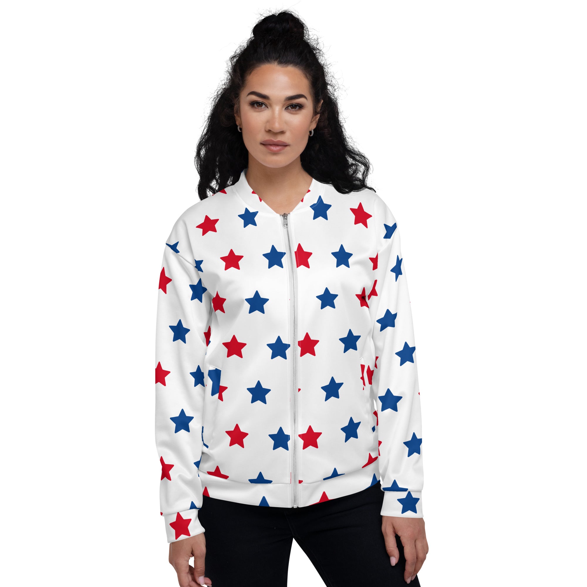 Stars Unisex Bomber Jacket Hand-Sewn, And Oeko- Tex 100 Certified