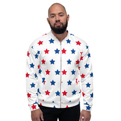 Stars Unisex Bomber Jacket Hand-Sewn, And Oeko- Tex 100 Certified