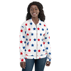 Stars Unisex Bomber Jacket Hand-Sewn, And Oeko- Tex 100 Certified