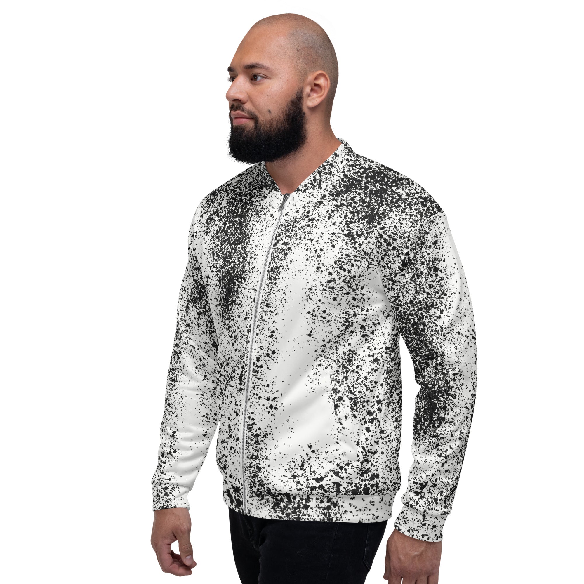 Spray Design Pattern Unisex Bomber Jacket - Stylish, Comfortable, and Durable Fashion Statement for All