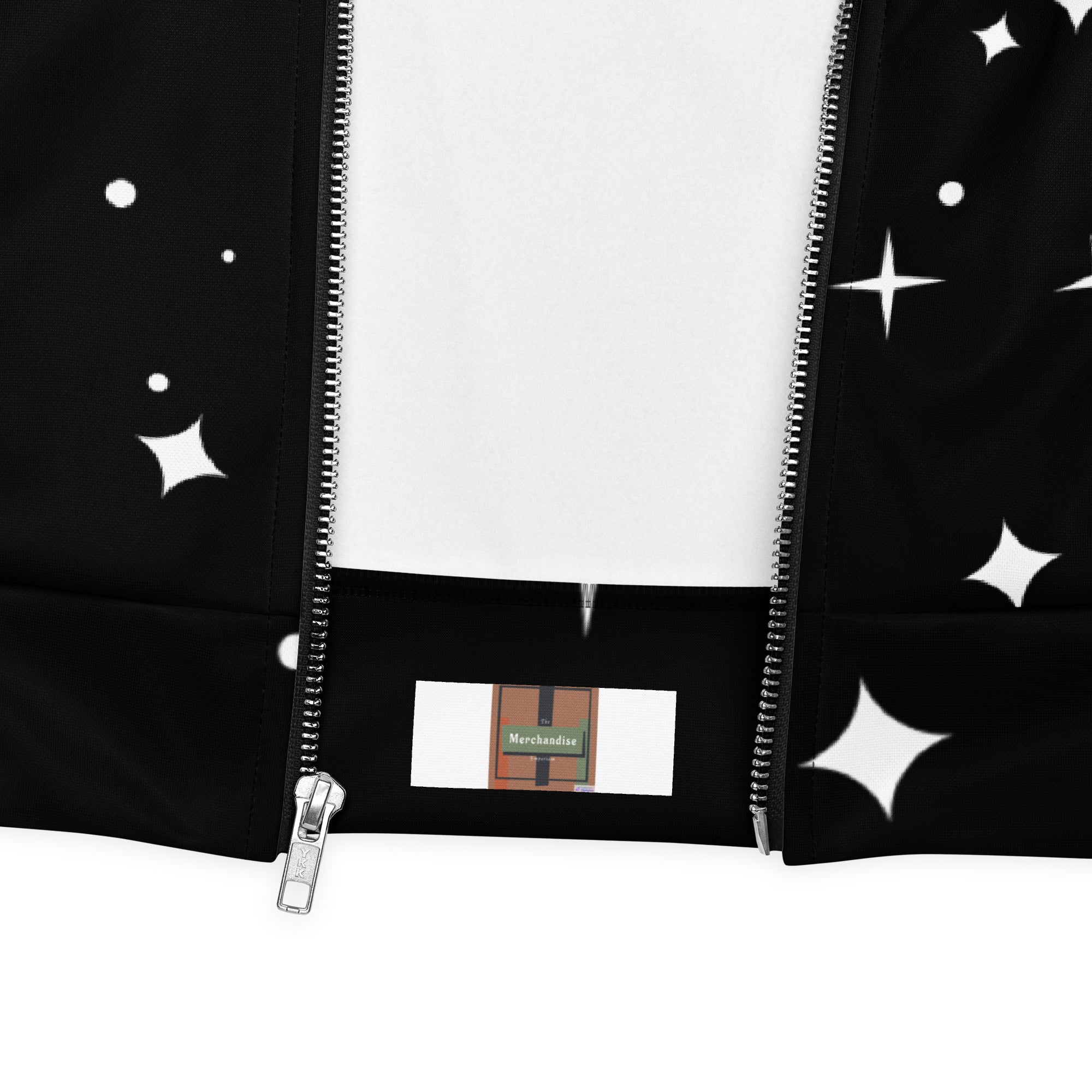 Star Pattern Unisex Bomber Jacket Hand-Sewn, and Oeko- Tex 100 Certified