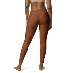 Premium Yoga Leggings - Flexible & Breathable - Sophisticated Saddle Brown Color