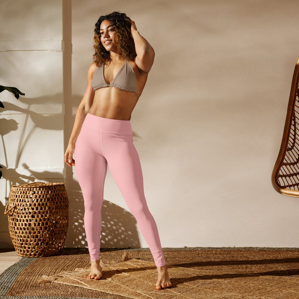 Premium Light Pink Yoga Leggings: Feminine Elegance Meets Comfort