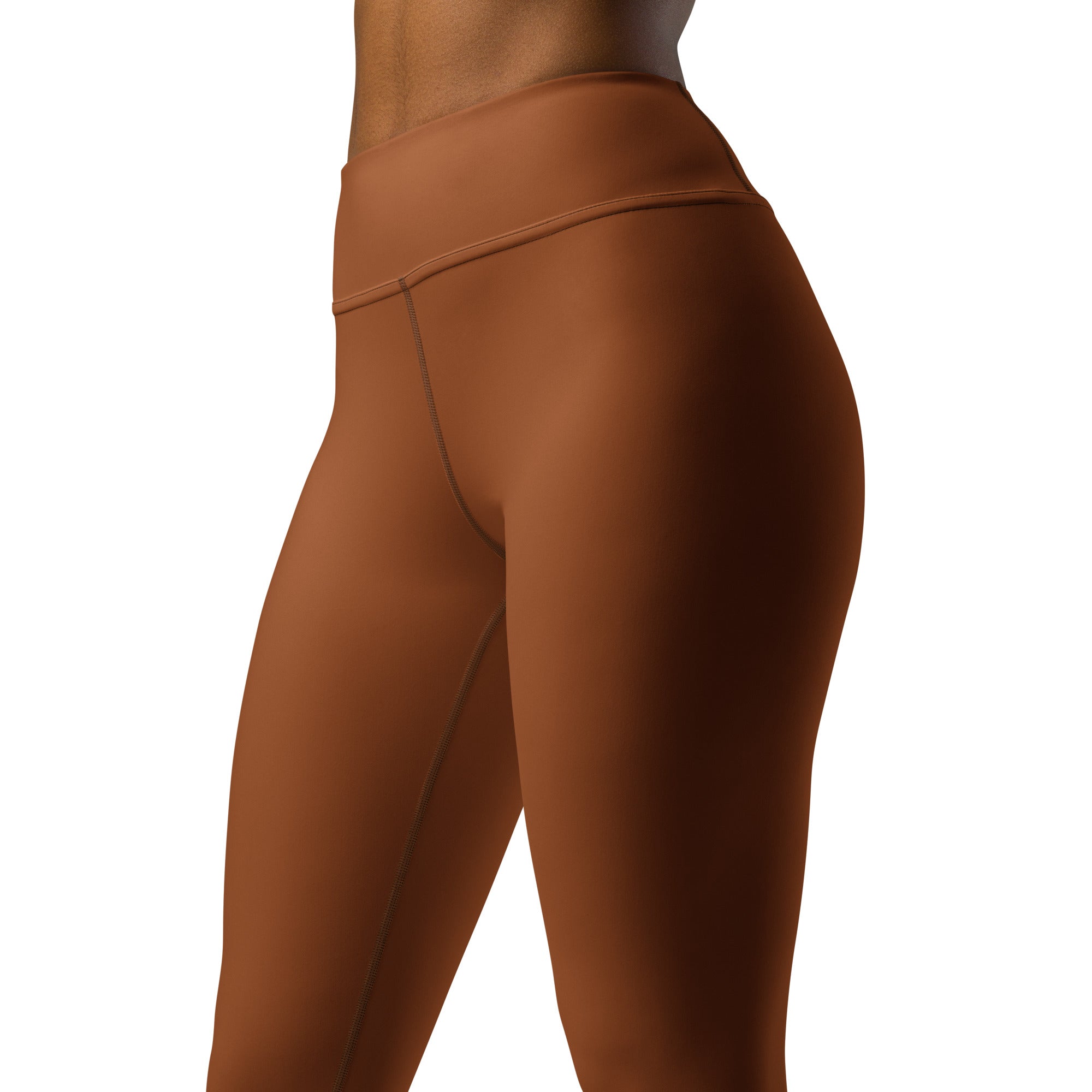 Premium Yoga Leggings - Flexible & Breathable - Sophisticated Saddle Brown Color