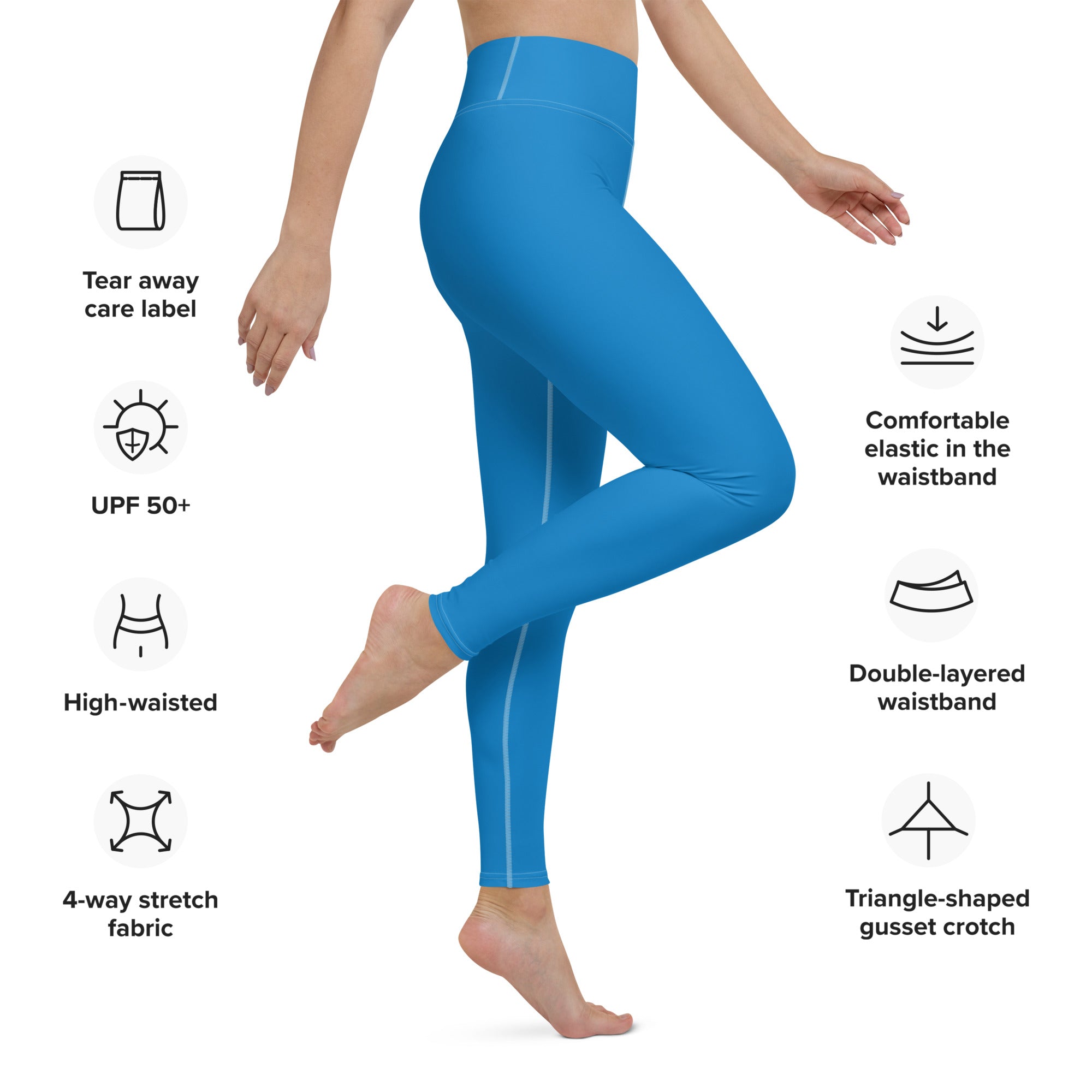 Premium Navy Blue Yoga Leggings